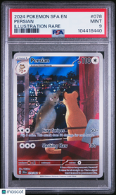 2024 Pokemon Sfa EN-Shrouded Fable Persian #078 Illustration Rare PSA 9
